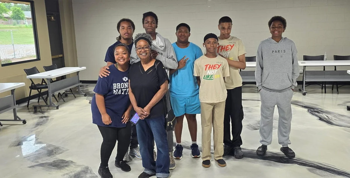 Wildewood youth and adults together in the church’s community-service gallery